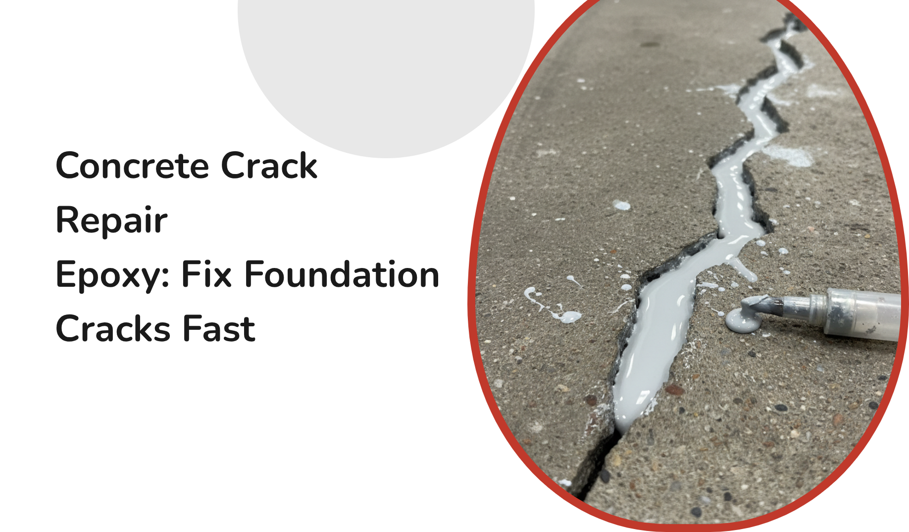 Concrete crack repair epoxy - professional foundation repair service